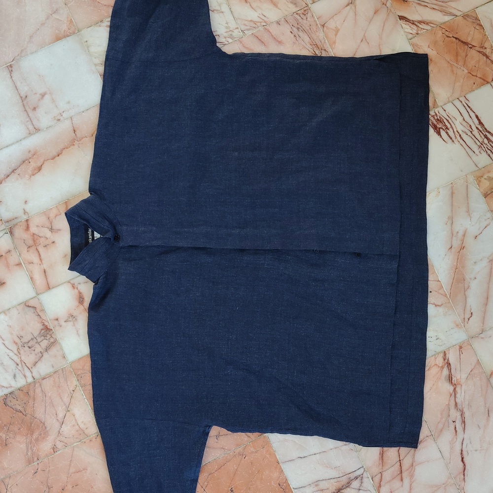 ESKANDAR *NEW* MANDARIN BOXY LAGENLOOK BLOUSE JACKET OVERSIZED MINIMALIST Sz 0.